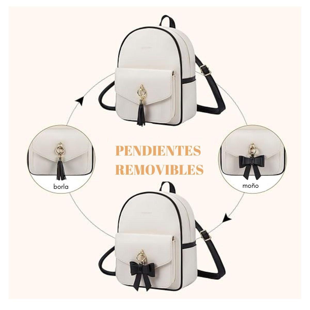 Ecosusi Mini Mochila con Lazo para iPad Mini - Blanco Negro-3
