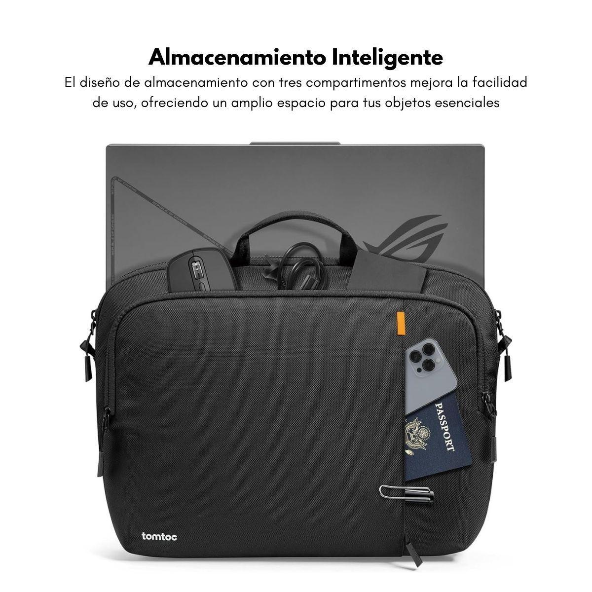 Tomtoc Maletín Delgado Defender-A30 para Notebook 17.3" - Negro-1
