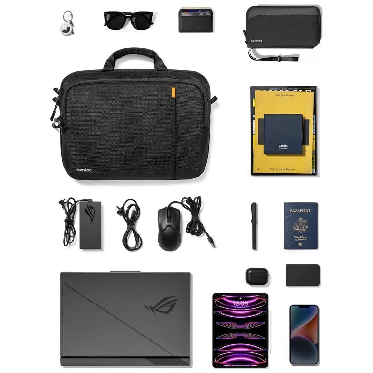 Tomtoc Maletín Delgado Defender-A30 para Notebook 17.3" - Negro-3