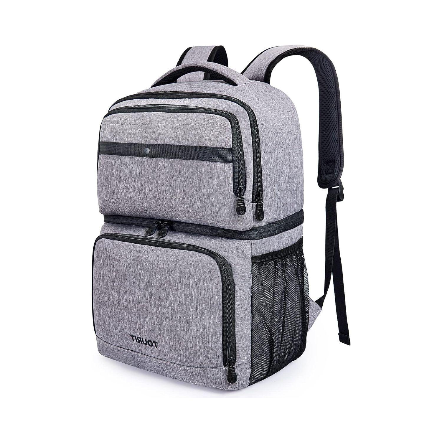 Tourit Mochila Térmica Double Deck 30 latas 28L Impermeable Gris-2