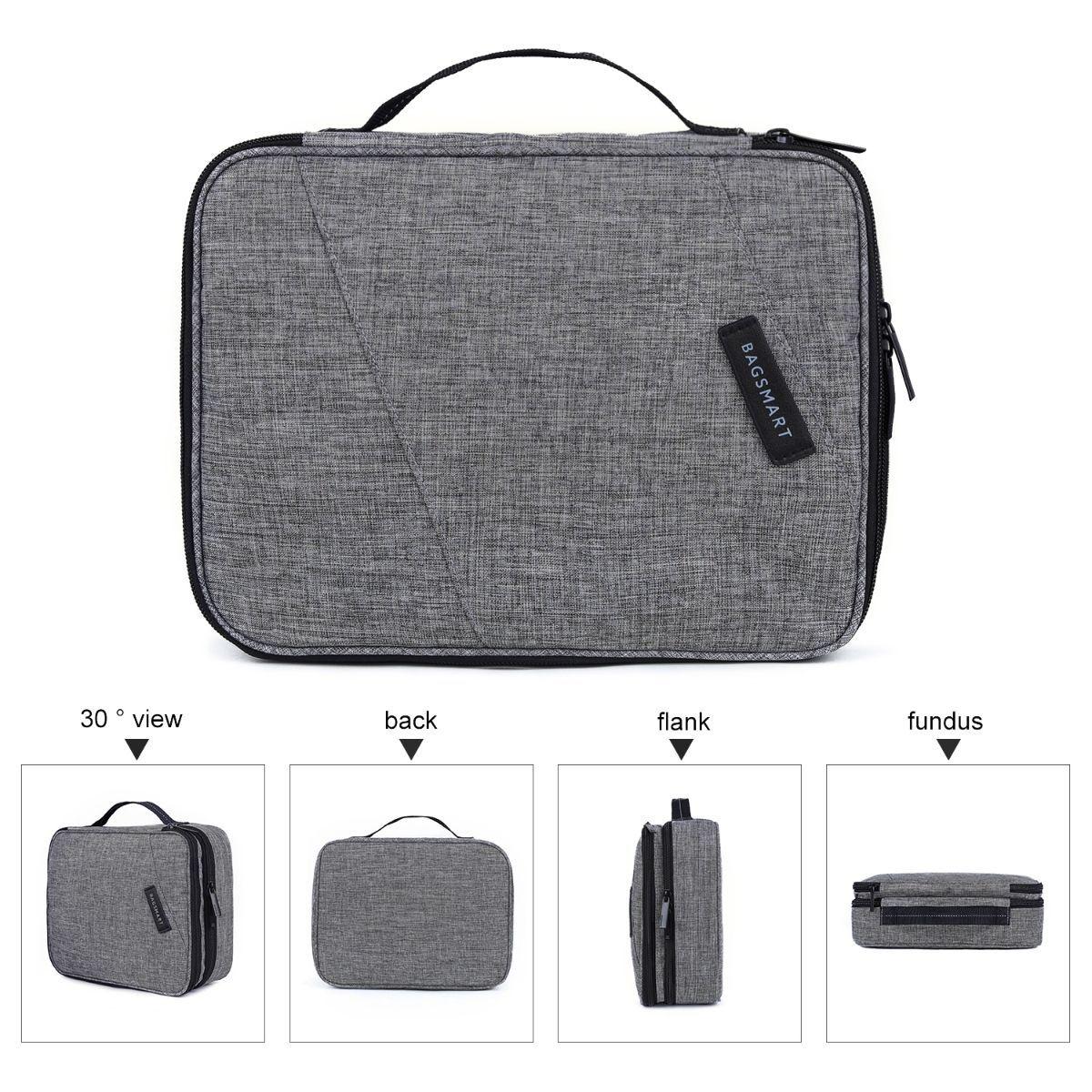 Bagsmart - Organizador de cables 2 niveles GLENDALE - Gris-6