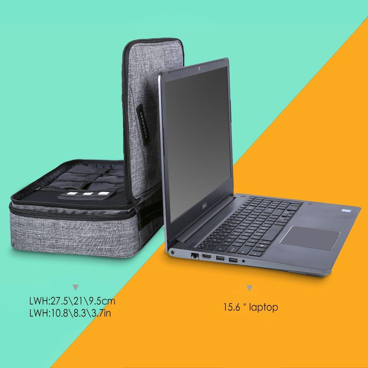Bagsmart - Organizador de cables 2 niveles GLENDALE - Gris-5