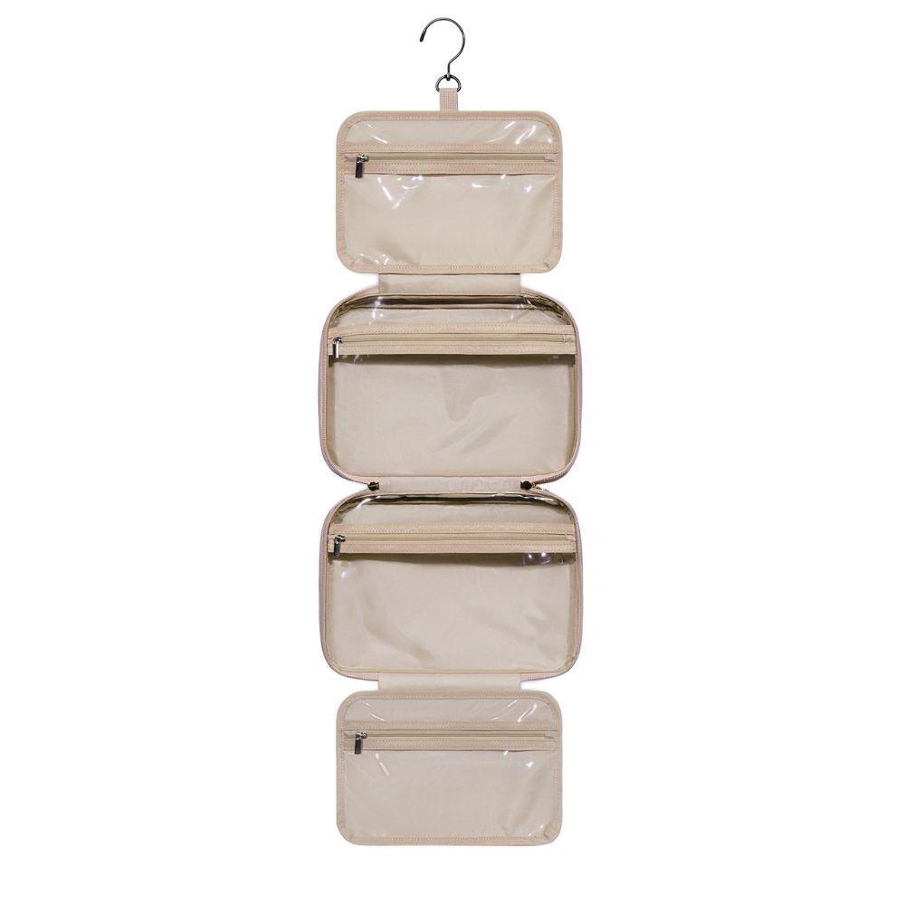 Bagsmart - Neceser de aseo para colgar más bolsa de cosmeticos - Rosado-3