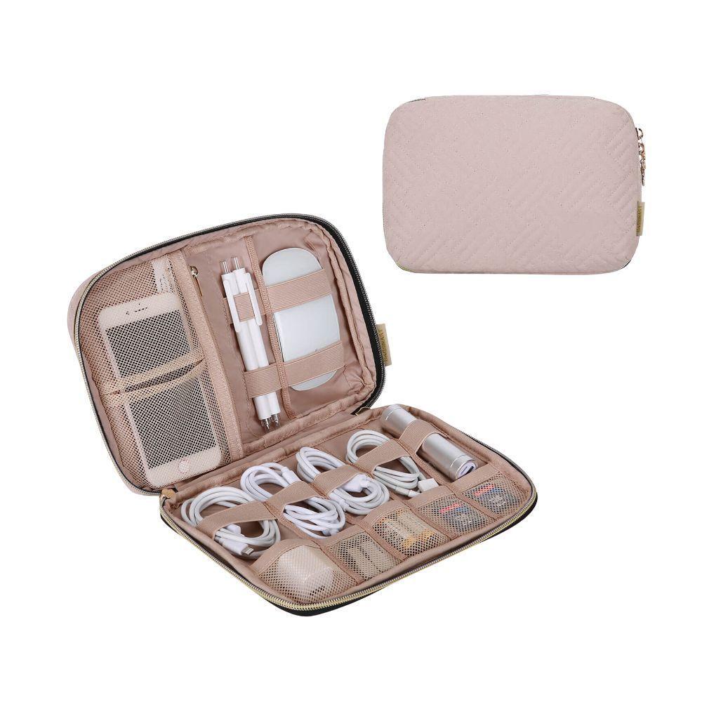 Bagsmart Organizador Electrónico Athena para Viajes Compacto Rosado-0