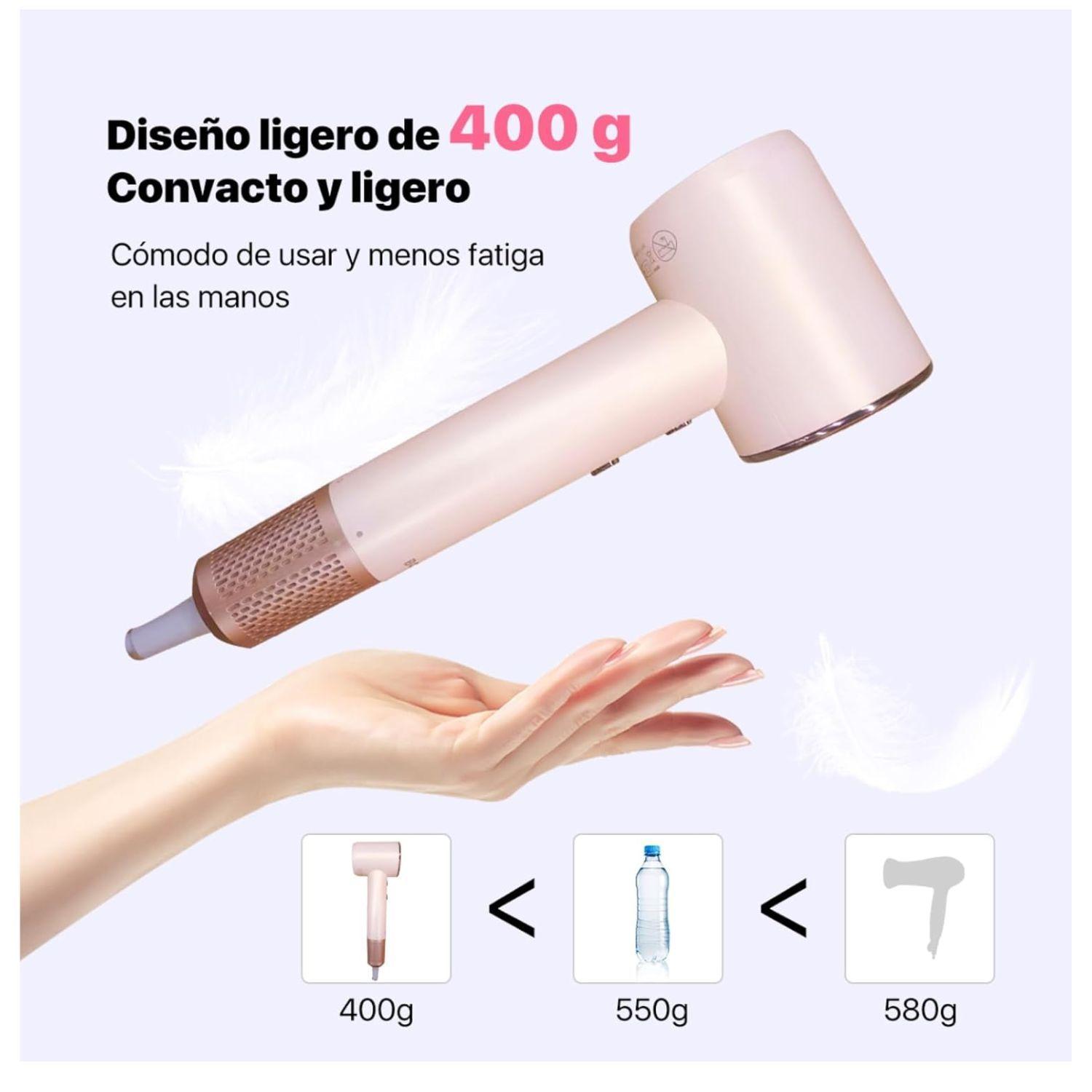 Bomidi Secador de Pelo Compacto HD04 Profesional Iónico Negativo Rosado-5