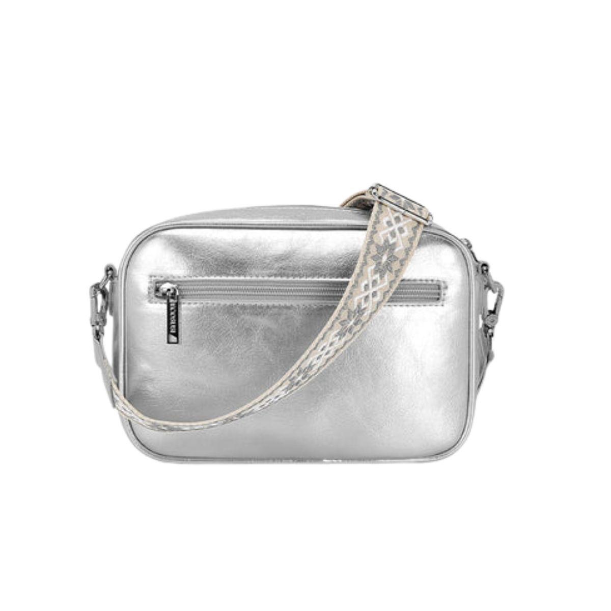 Ecousi Bolso Mensajero Mia con Correa Ancha - Plateado-4