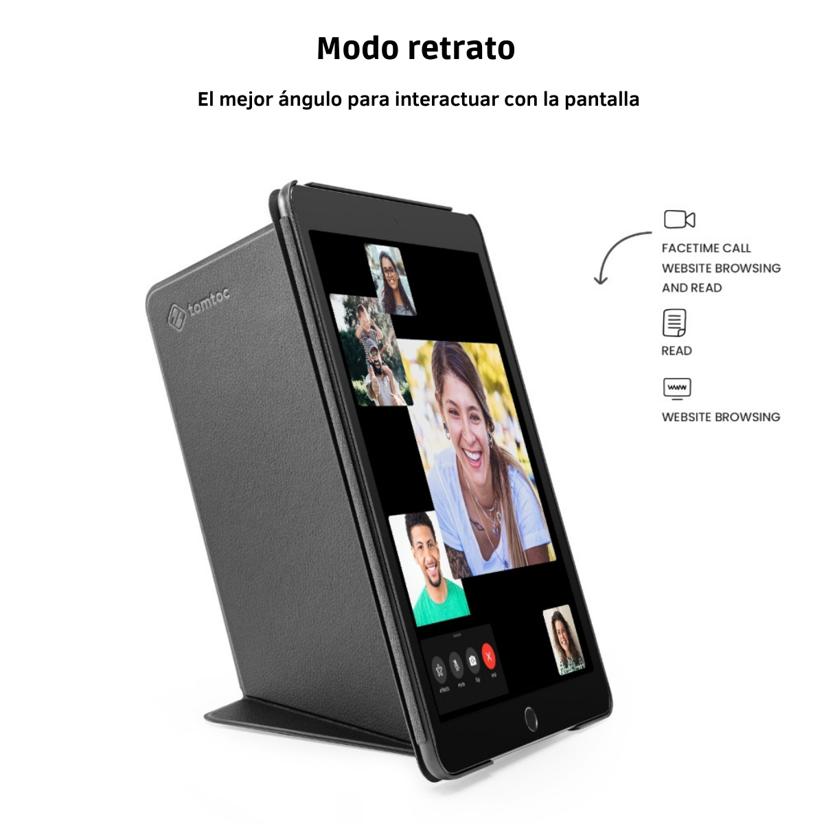 Tomtoc Funda Vertical iPad 10,2'' 9ª8ª7ª g Negro-3