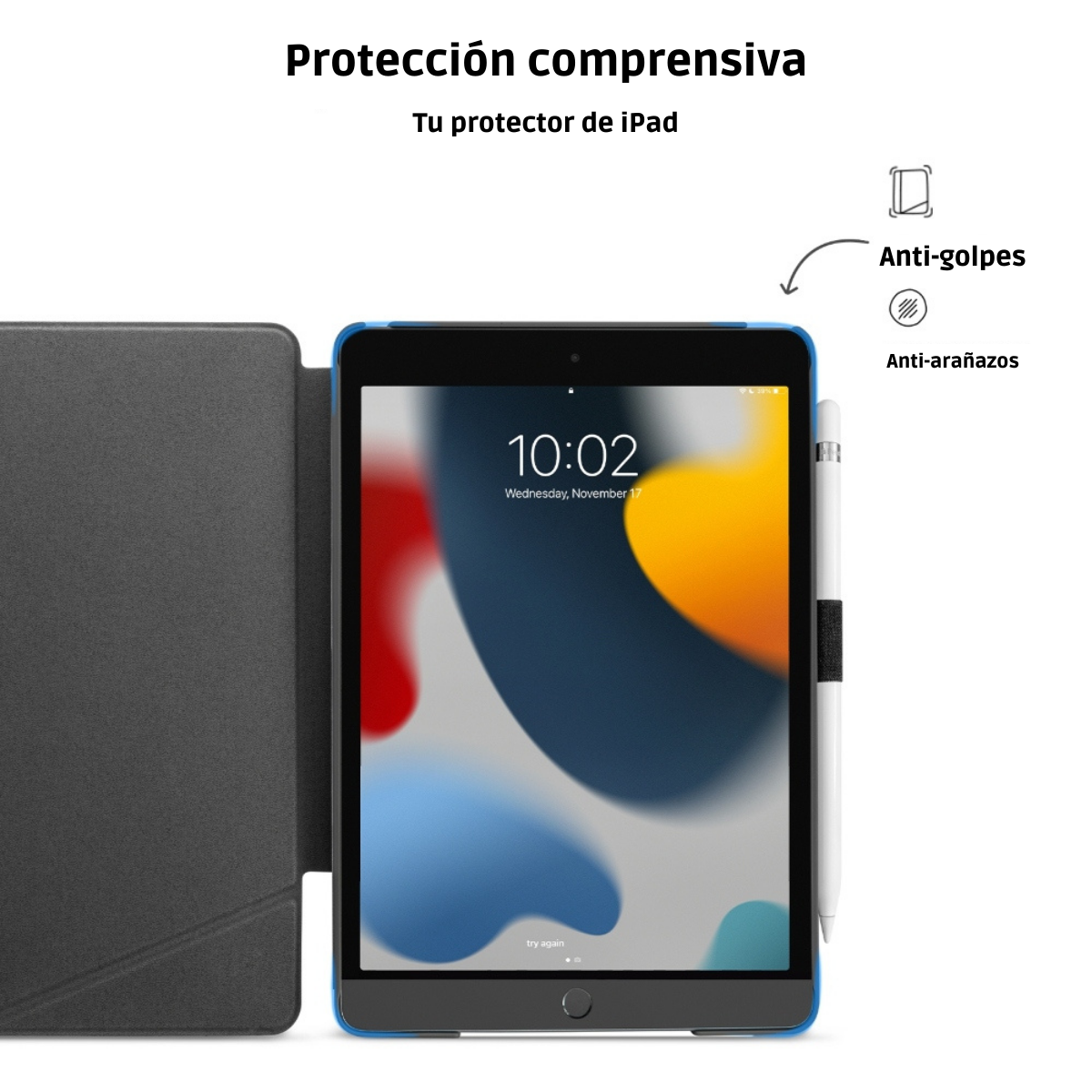 Tomtoc Funda Vertical iPad 10,2'' 9ª8ª7ª g Negro-5