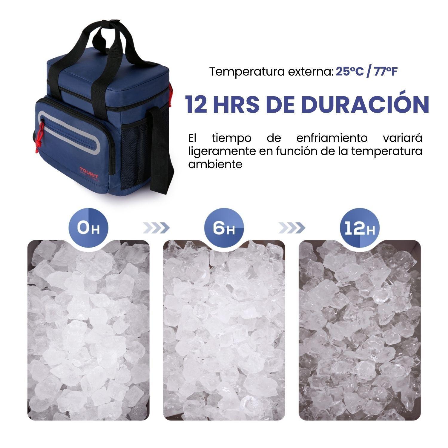 Tourit Lonchera Térmica Work 20 latas 14L Impermeable Azul Oscuro-4