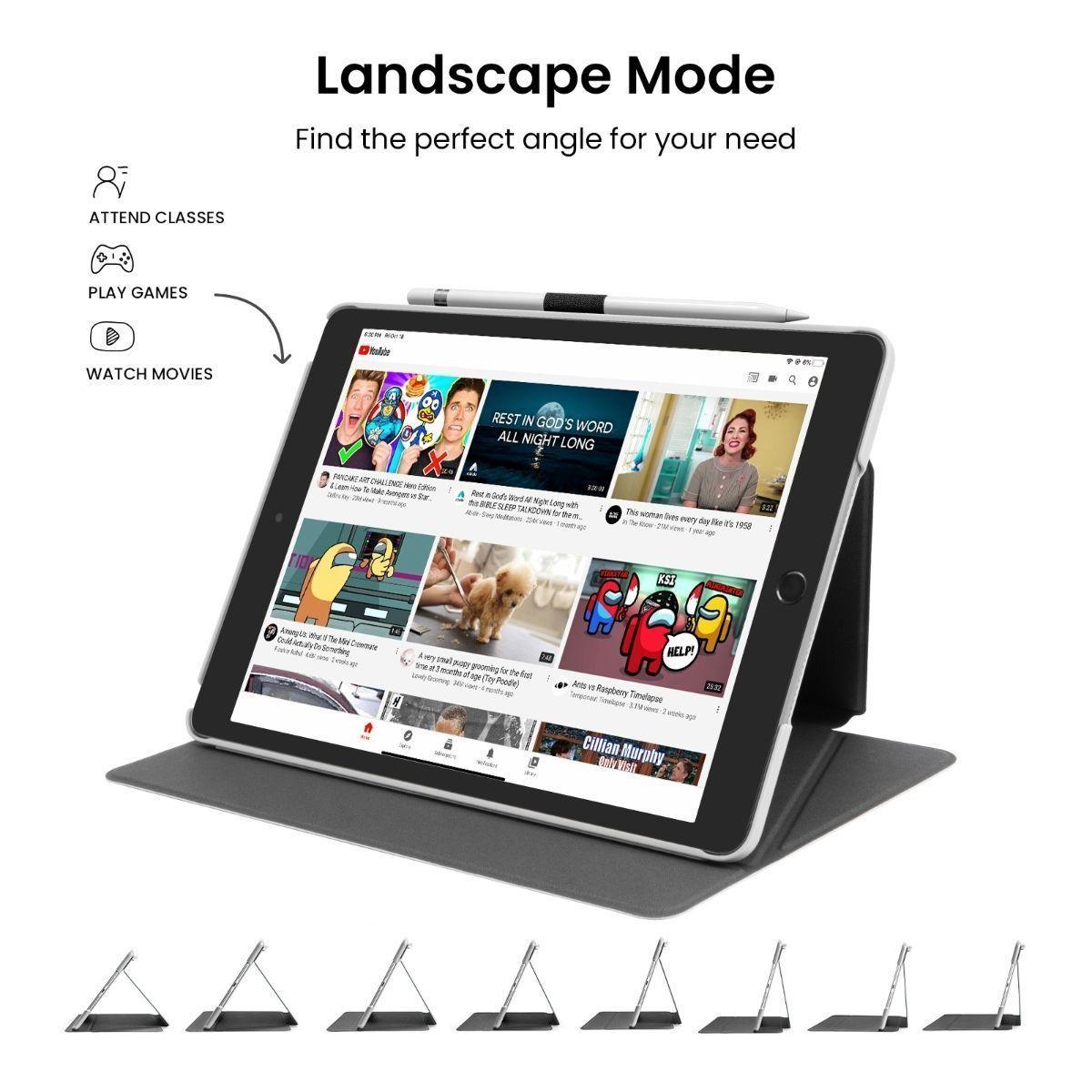 Tomtoc Funda Vertical iPad 10,2'' 9ª8ª7ª g Violeta-3