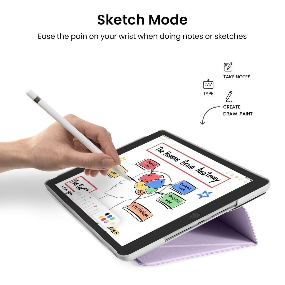 Tomtoc Funda Vertical iPad 10,2'' 9ª8ª7ª g Violeta-5