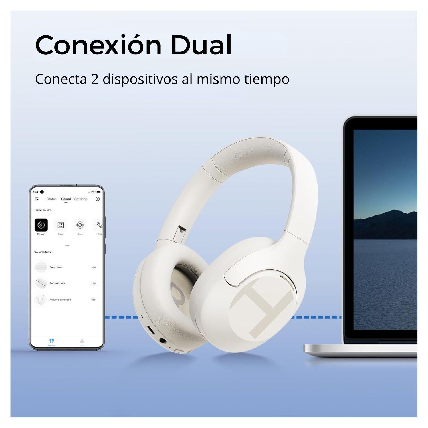 Haylou S35 ANC Audífonos Inalámbricos Bluetooth Cancelación de Ruido Blanco-5