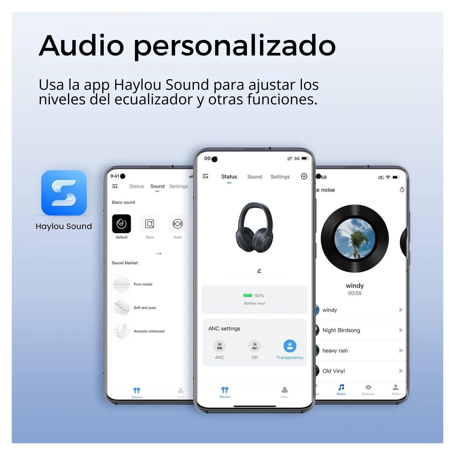 Haylou S35 ANC Audífonos Inalámbricos Bluetooth Cancelación de Ruido Blanco-6