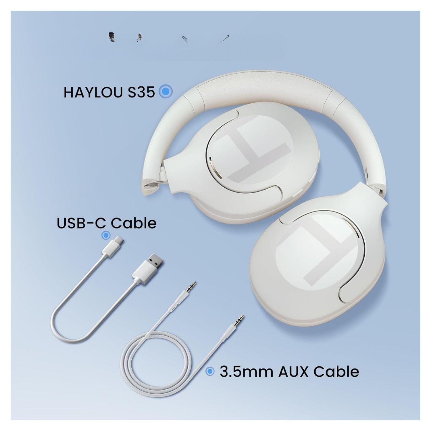 Haylou S35 ANC Audífonos Inalámbricos Bluetooth Cancelación de Ruido Blanco-7