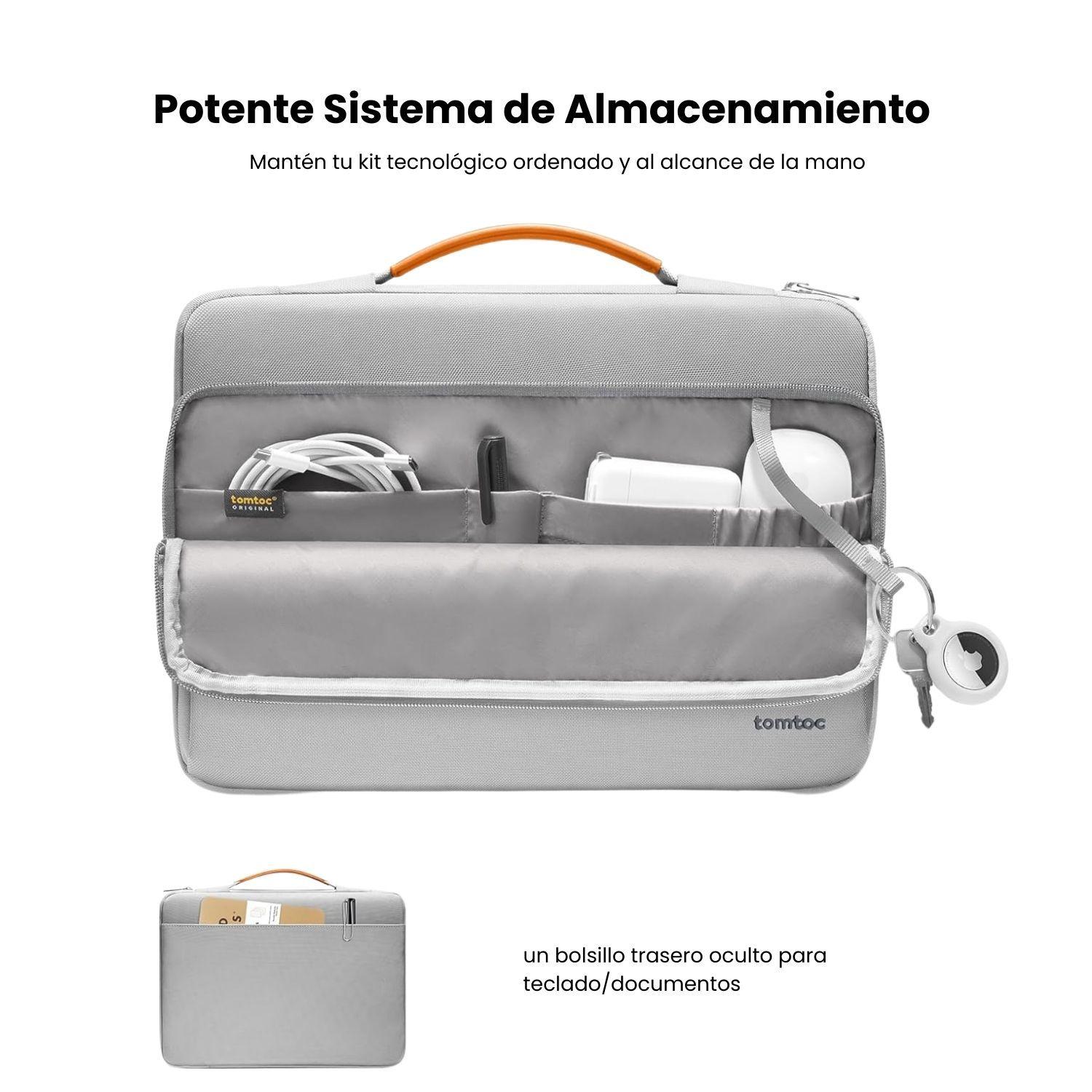 Tomtoc Maletín Defender-A14 para 13,5" a 14,4" - Gris-4