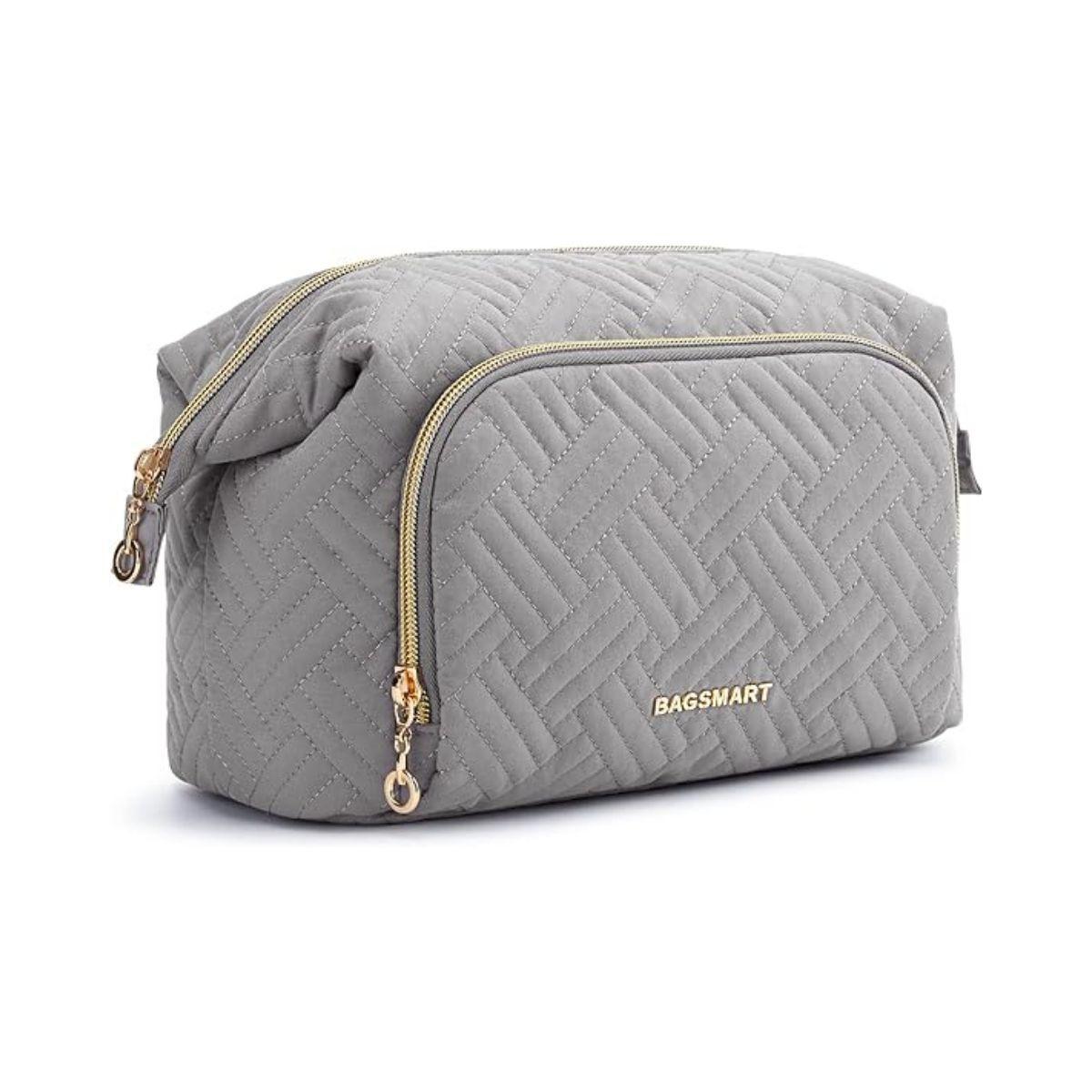 Bagsmart Cosmetiquero Tejido de Viaje Gris-0