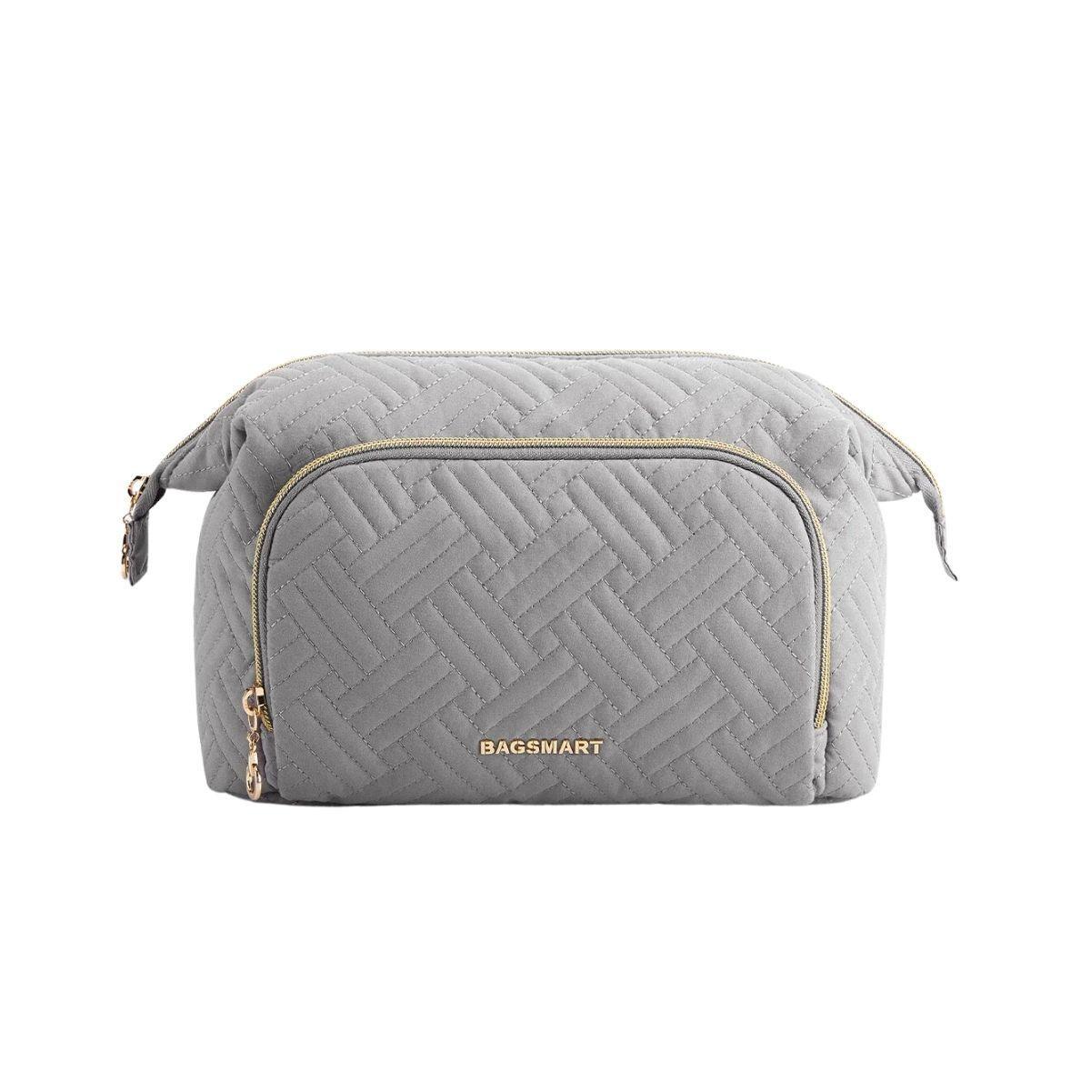Bagsmart Cosmetiquero Tejido de Viaje Gris-1