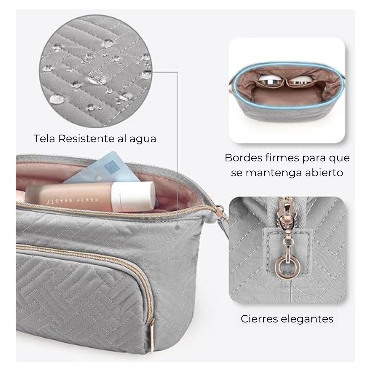 Bagsmart Cosmetiquero Tejido de Viaje Gris-7