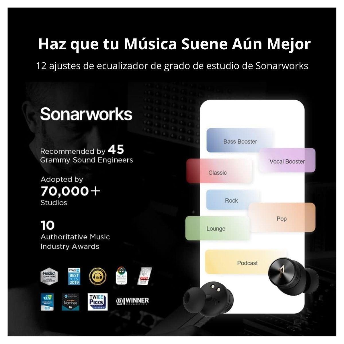 1MORE Audífonos Inalámbricos PistonBuds PRO con 4 modos ANC Negro-6