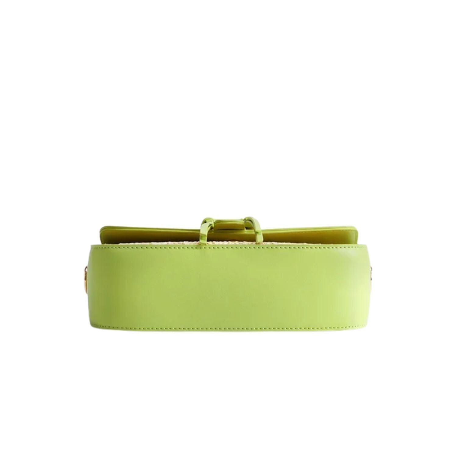 Ecosusi Cartera Bandolera Marina de Rafia Natural Verde-3