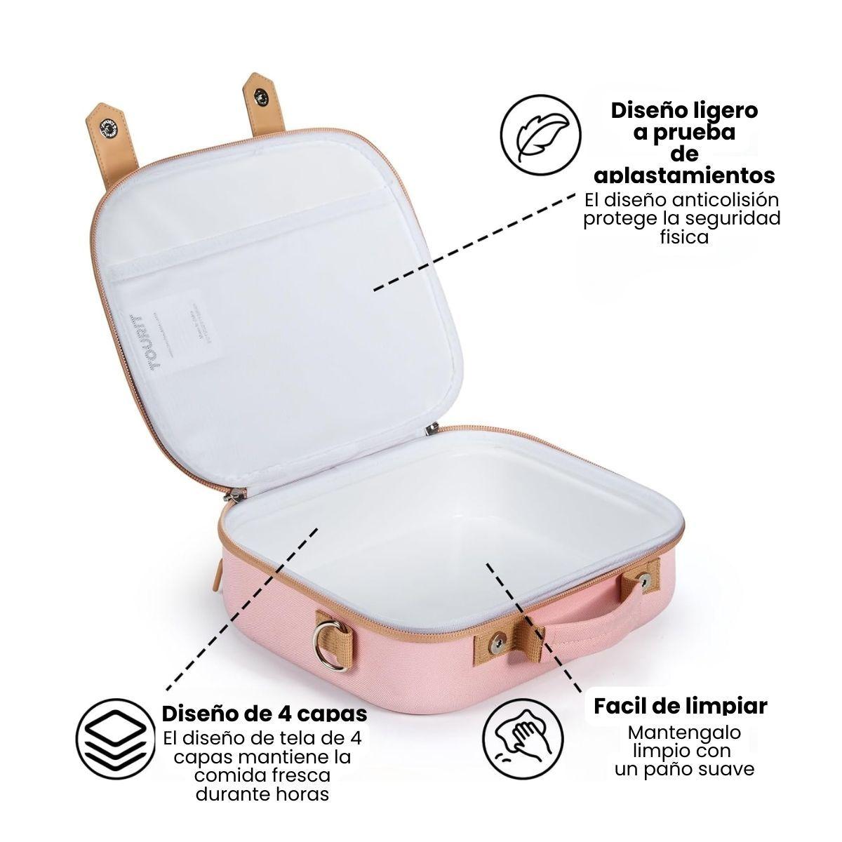 Tourit Lonchera Térmica con Correas 6L - Rosada-3