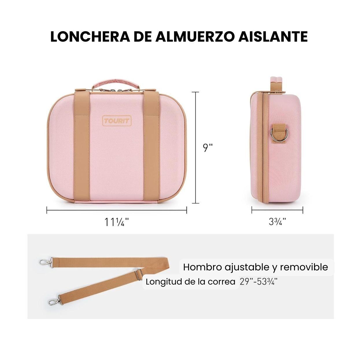 Tourit Lonchera Térmica con Correas 6L - Rosada-6