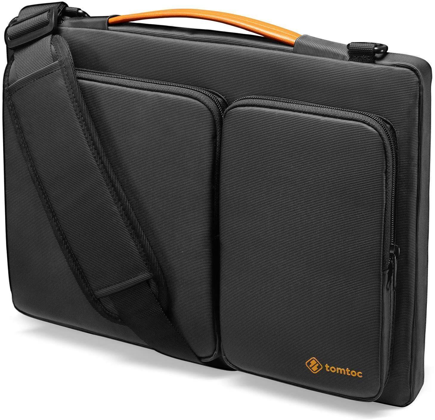 TOMTOC- BOLSO DE HOMBRO A42 PARA NOTEBOOK/MACBOOK 14''- NEGRO-0