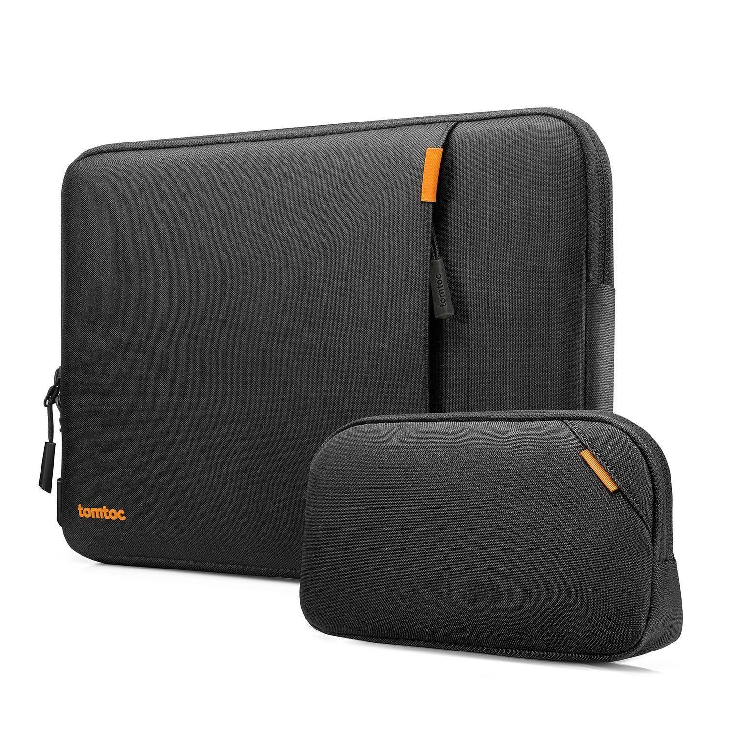 Tomtoc Funda Defender-A13 para MacBook Neo / Air / Pro de 13" con organizador Negro-0