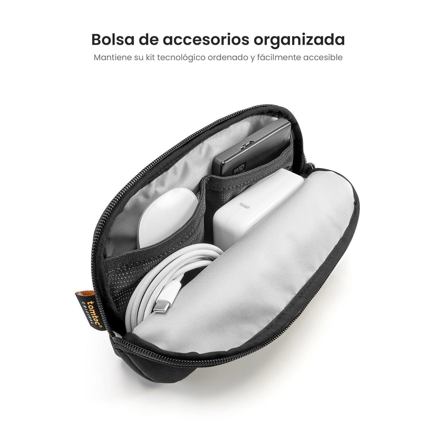 Tomtoc Funda Defender-A13 para MacBook Neo / Air / Pro de 13" con organizador Negro-6