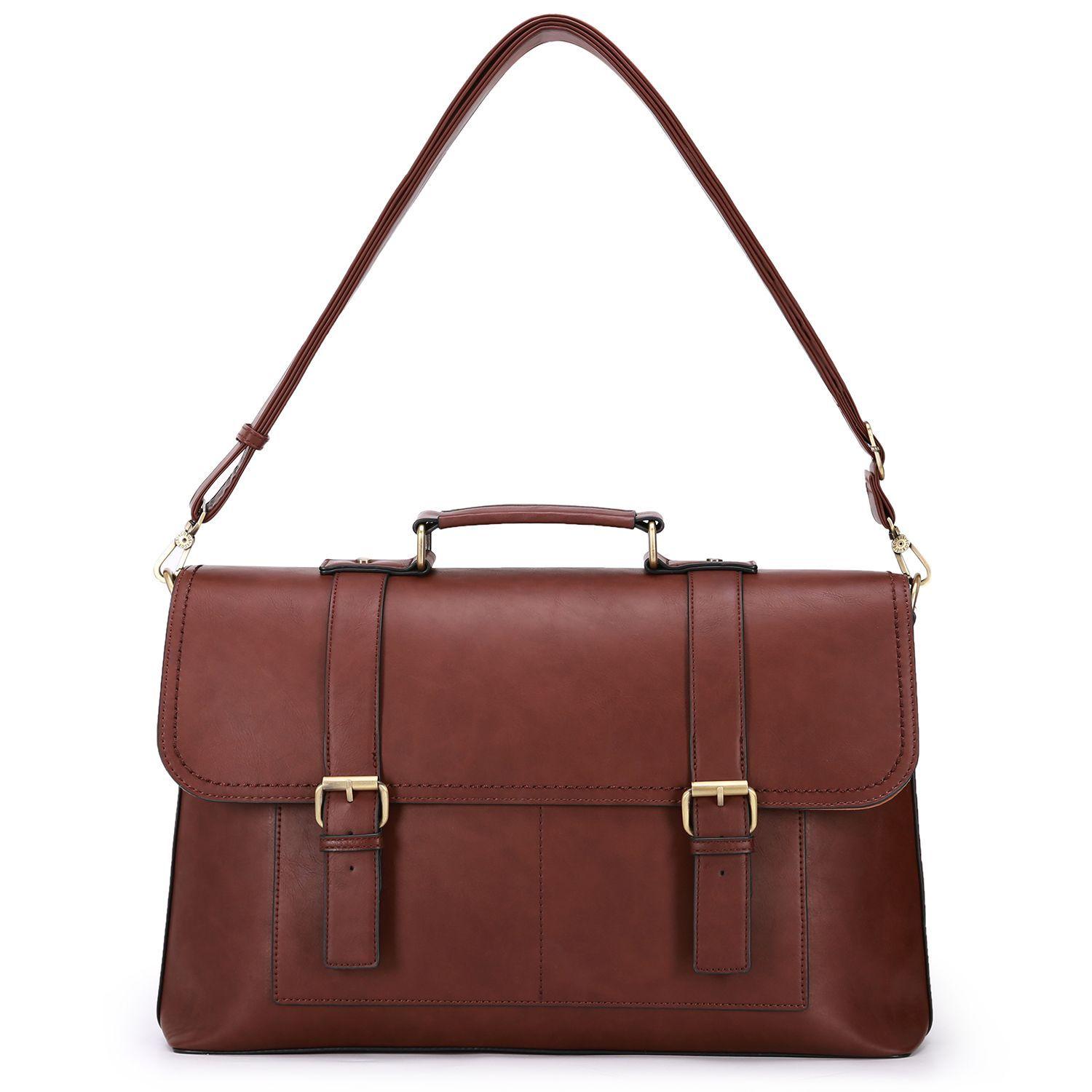 ECOSUSI MALETÍN DE HOMBRE PARA LAPTOP DE 15.6" - MARRÓN OSCURO-3