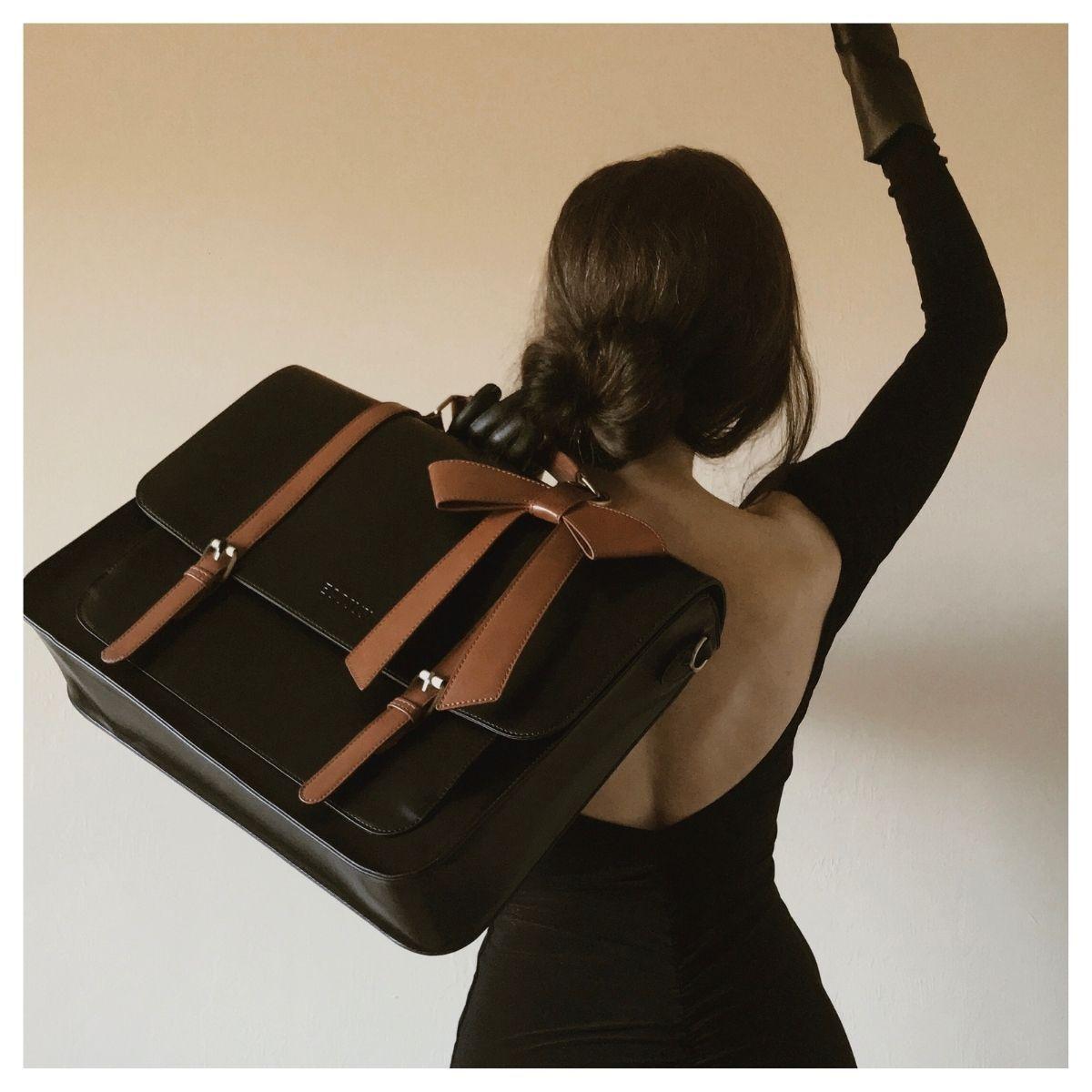 Ecosusi Maletín Bow Clásico para Notebook 15.6" - Negro-2