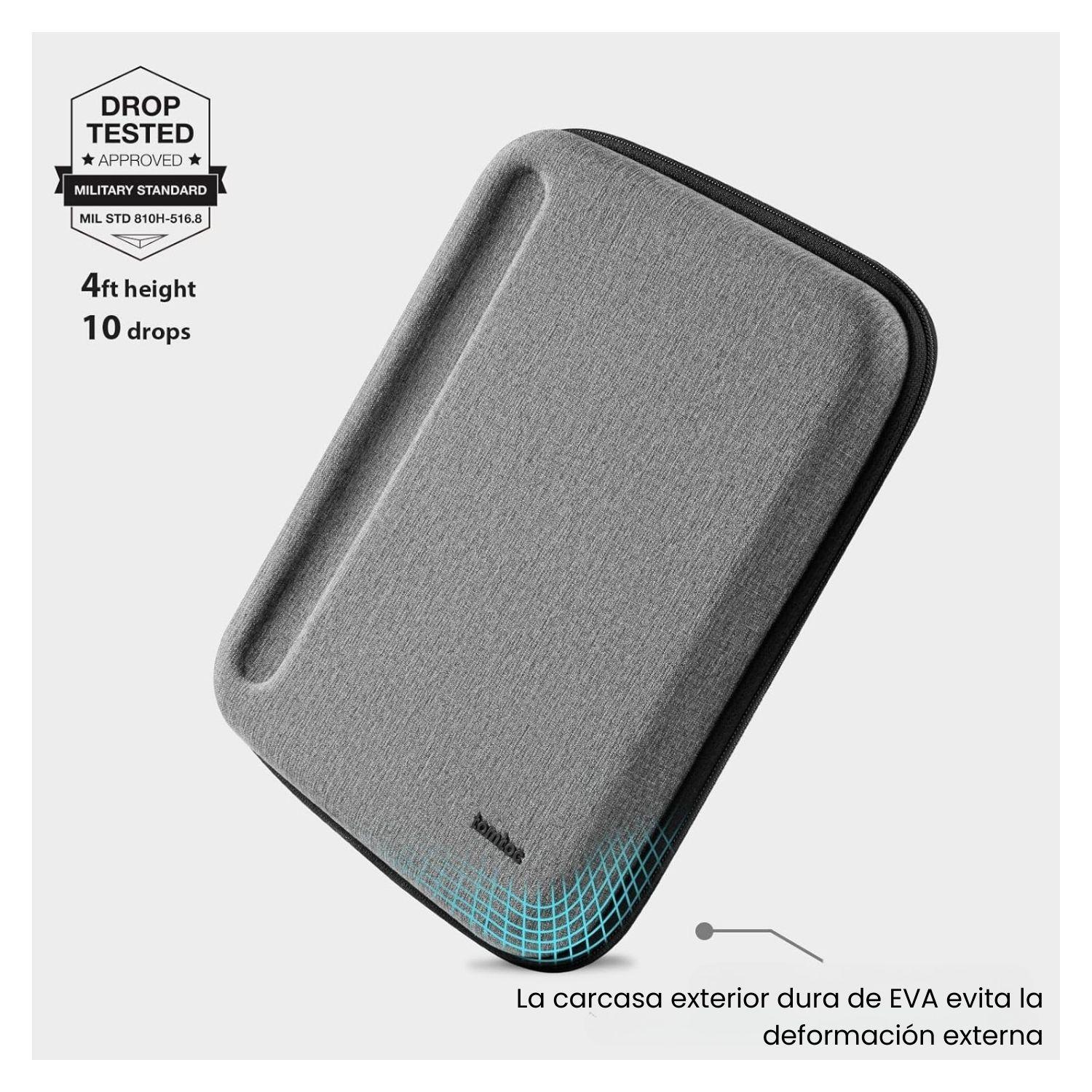 Tomtoc Estuche Portafolio FancyCase-B06 para iPad Air/Pro de 13" - Gris Oscuro-3