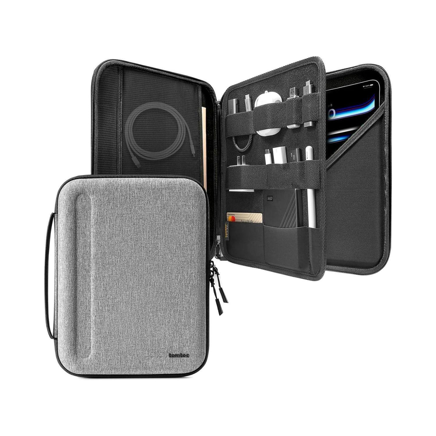 Tomtoc Estuche Portafolio FancyCase-B06 para iPad Air/Pro de 13" - Gris Oscuro-1