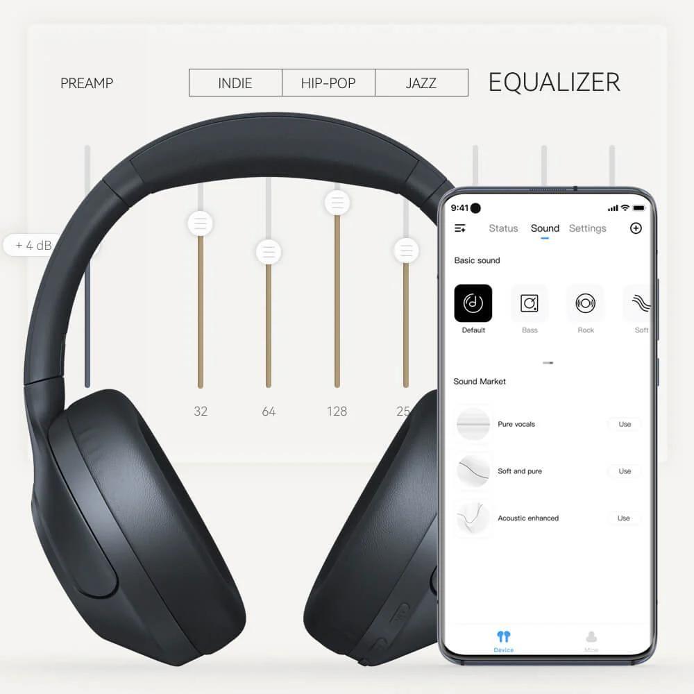 Haylou S35 ANC Audífonos Inalámbricos Bluetooth Cancelación de Ruido Azul-2