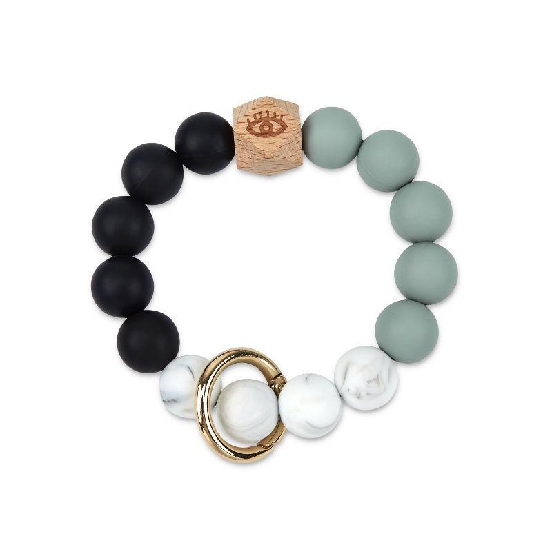 Ecosusi Llavero de Pulsera con Billetera y Estuche para Labial - Mármol-4