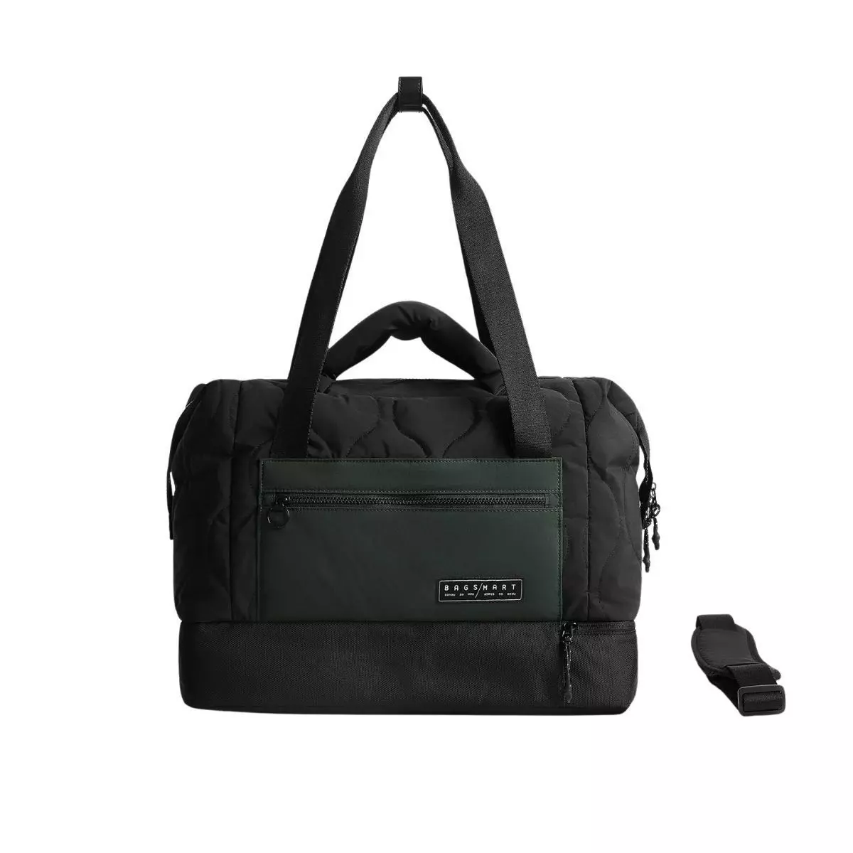 Bagsmart Bolso de Viaje Paz 34 L con Bolsillos Laptop 15,6” y Zapatos Negro-0