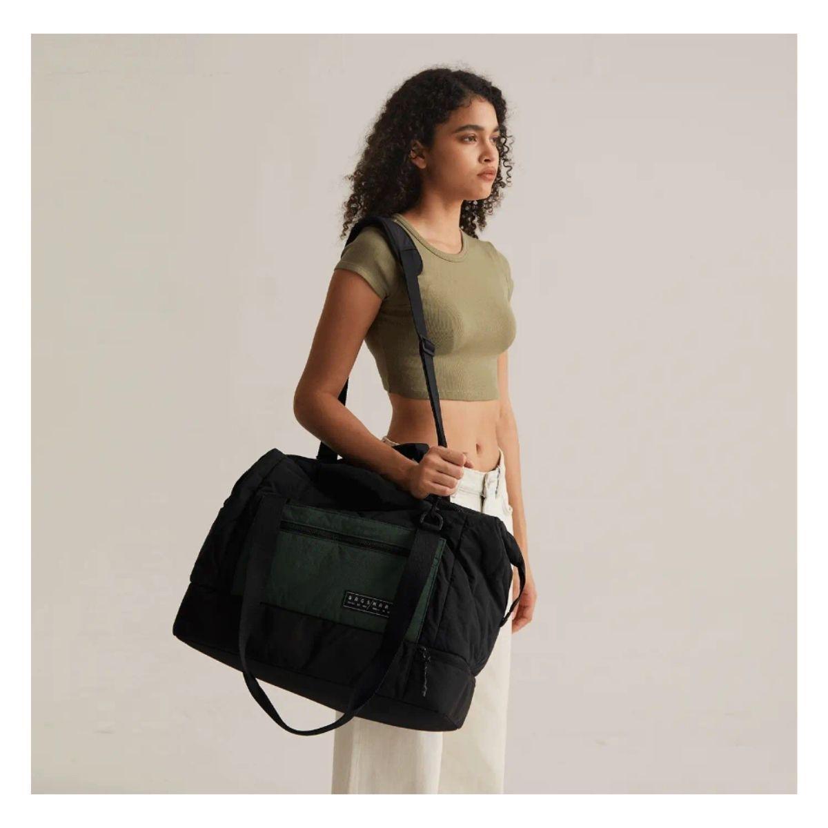 Bagsmart Bolso de Viaje Paz 34 L con Bolsillos Laptop 15,6” y Zapatos Negro-2