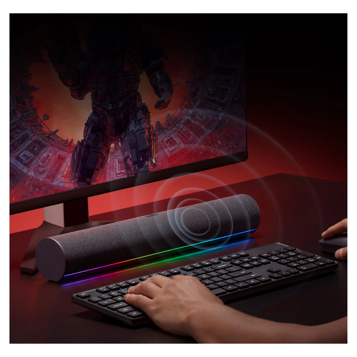 Xiaomi Barra de Sonido Desktop Speaker Parlante RGB Gris Oscuro-2