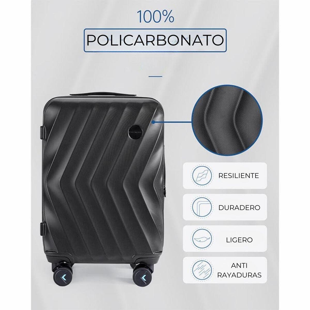 Bagsmart Maleta de Mano Rígida Globetrotter 35L - Negro-3