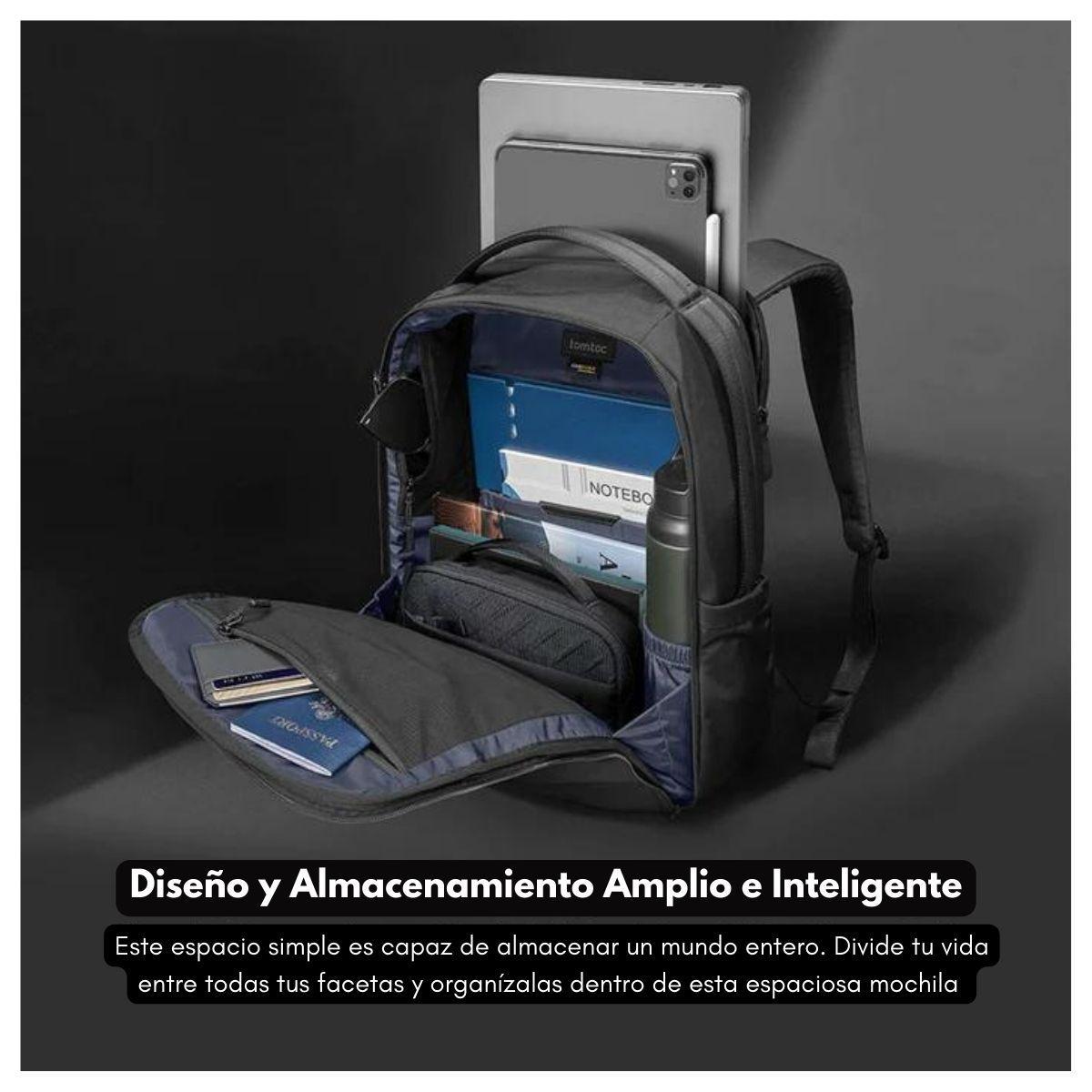 Tomtoc Mochila Workpack Voyage-T50 para Notebook 16" (20L) - Negro-5