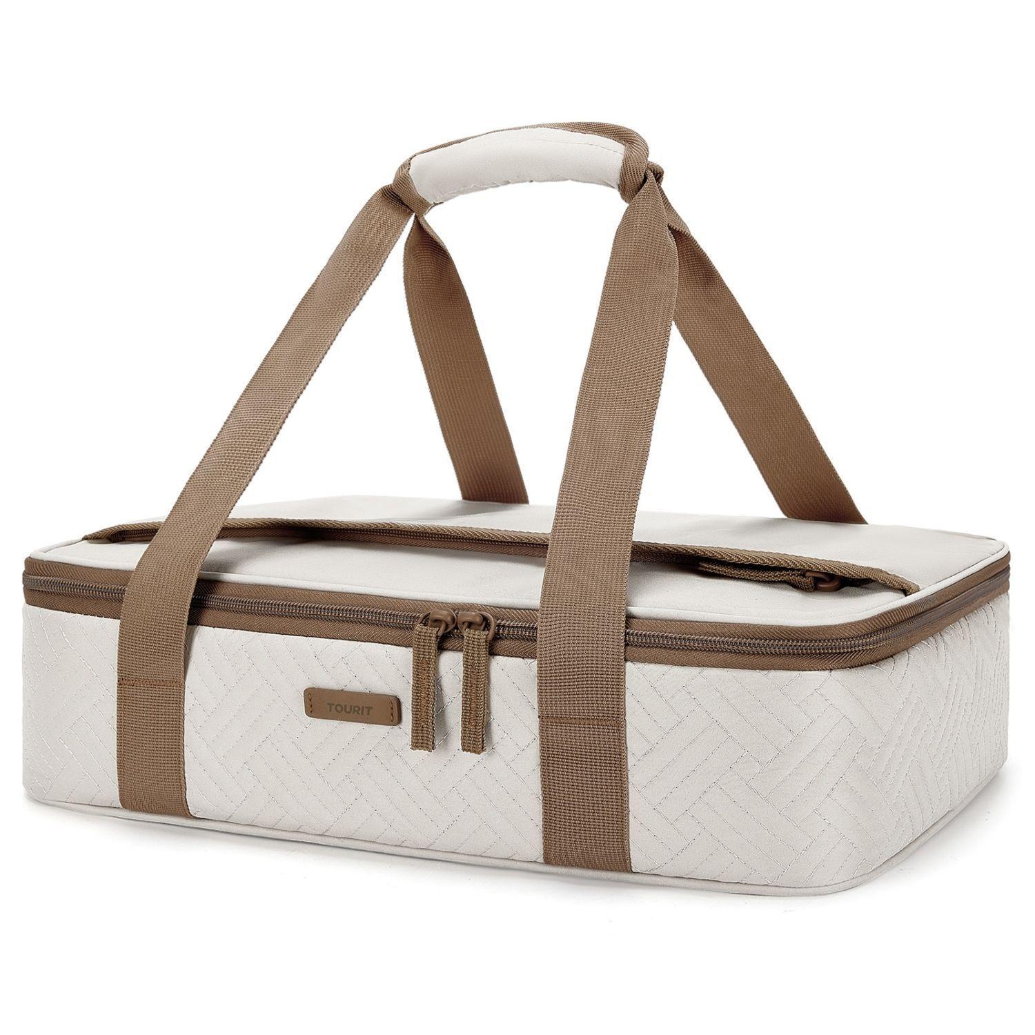 Tourit Bolsa Térmica Comida 23x33cm Impermeable Beige-1