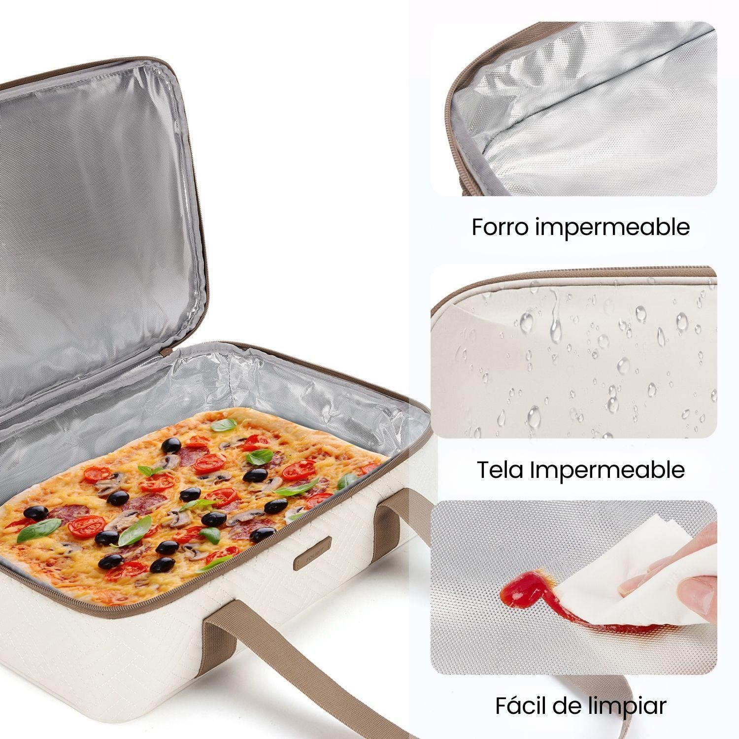 Tourit Bolsa Térmica Comida 23x33cm Impermeable Beige-3