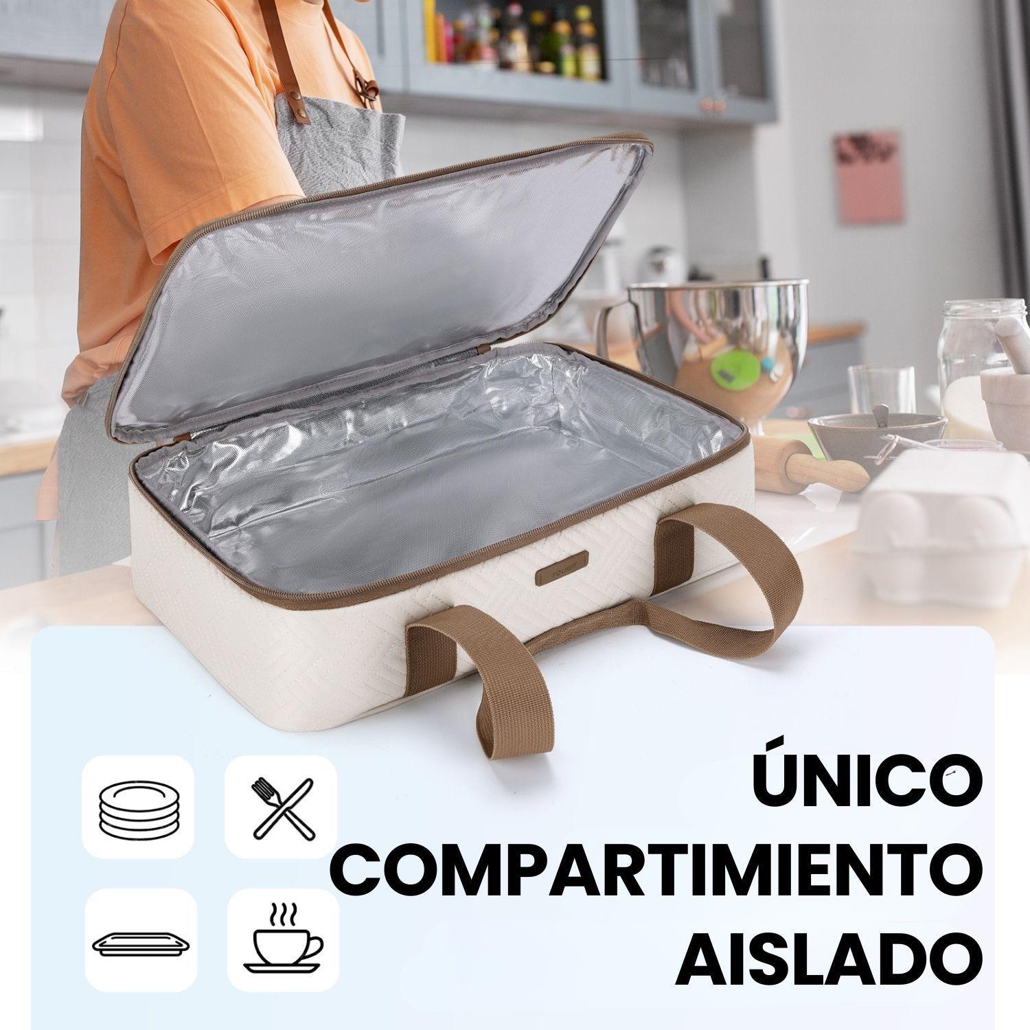 Tourit Bolsa Térmica Comida 23x33cm Impermeable Beige-4