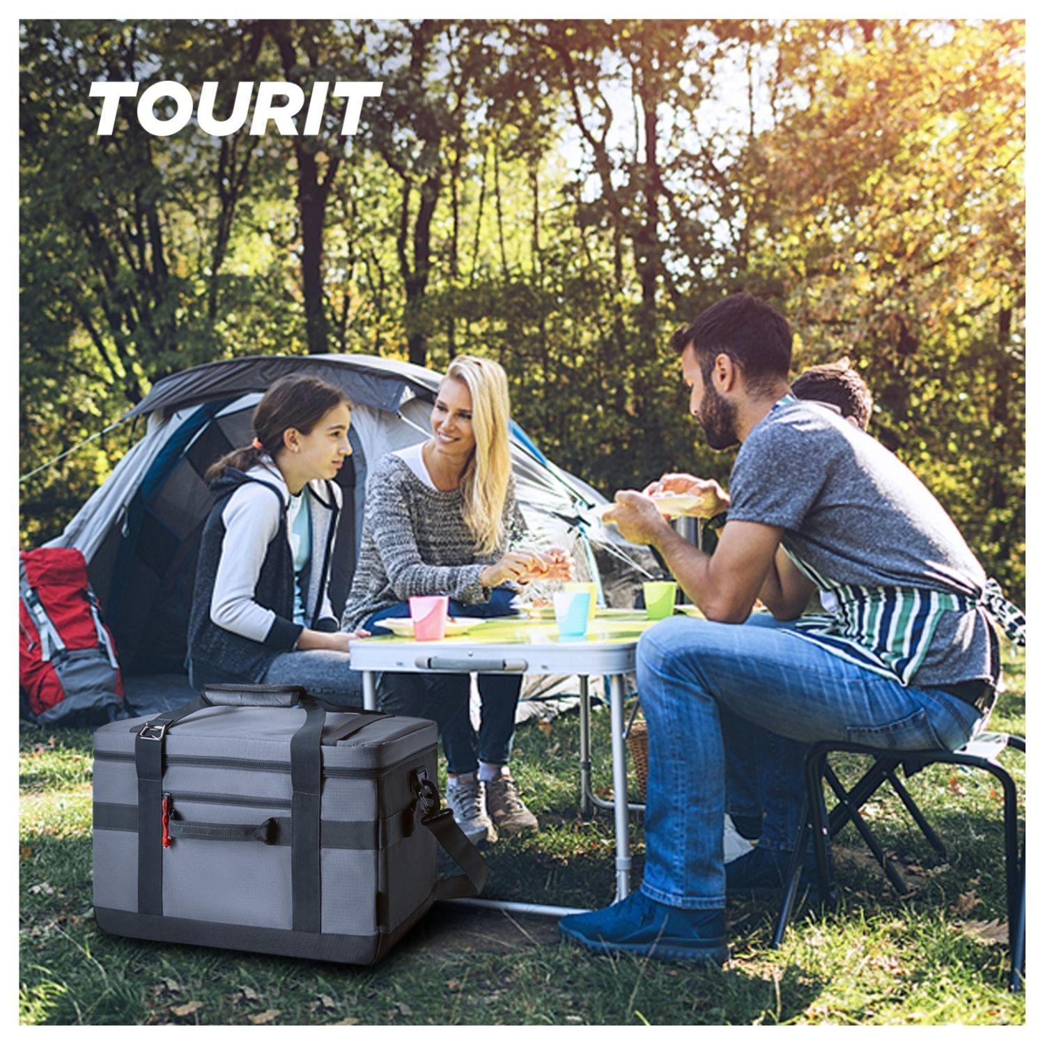Tourit Cooler Bag Offroad Enfriador Aislado Portátil 48 latas 32L Gris-2