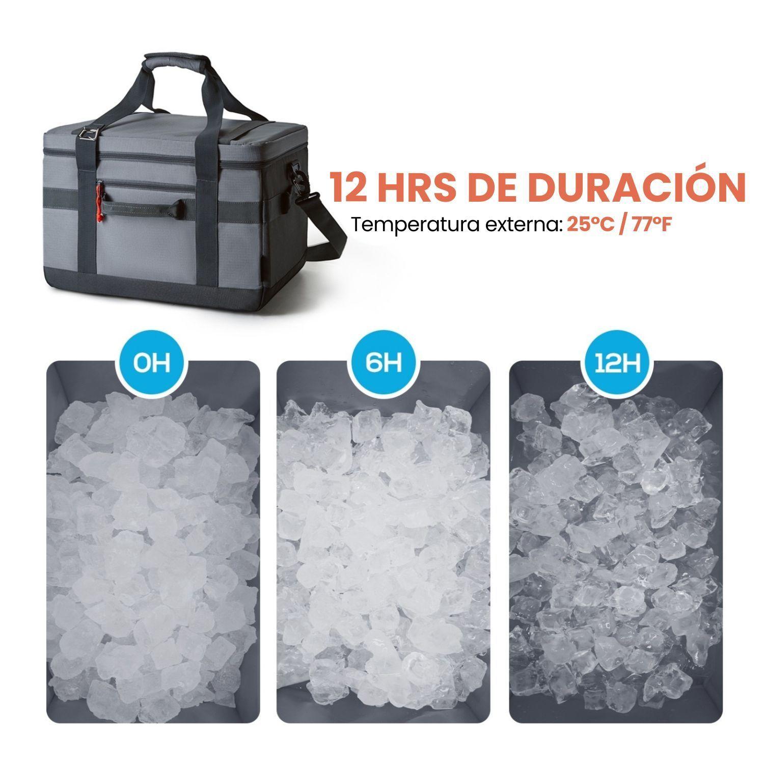 Tourit Cooler Bag Offroad Enfriador Aislado Portátil 48 latas 32L Gris-5
