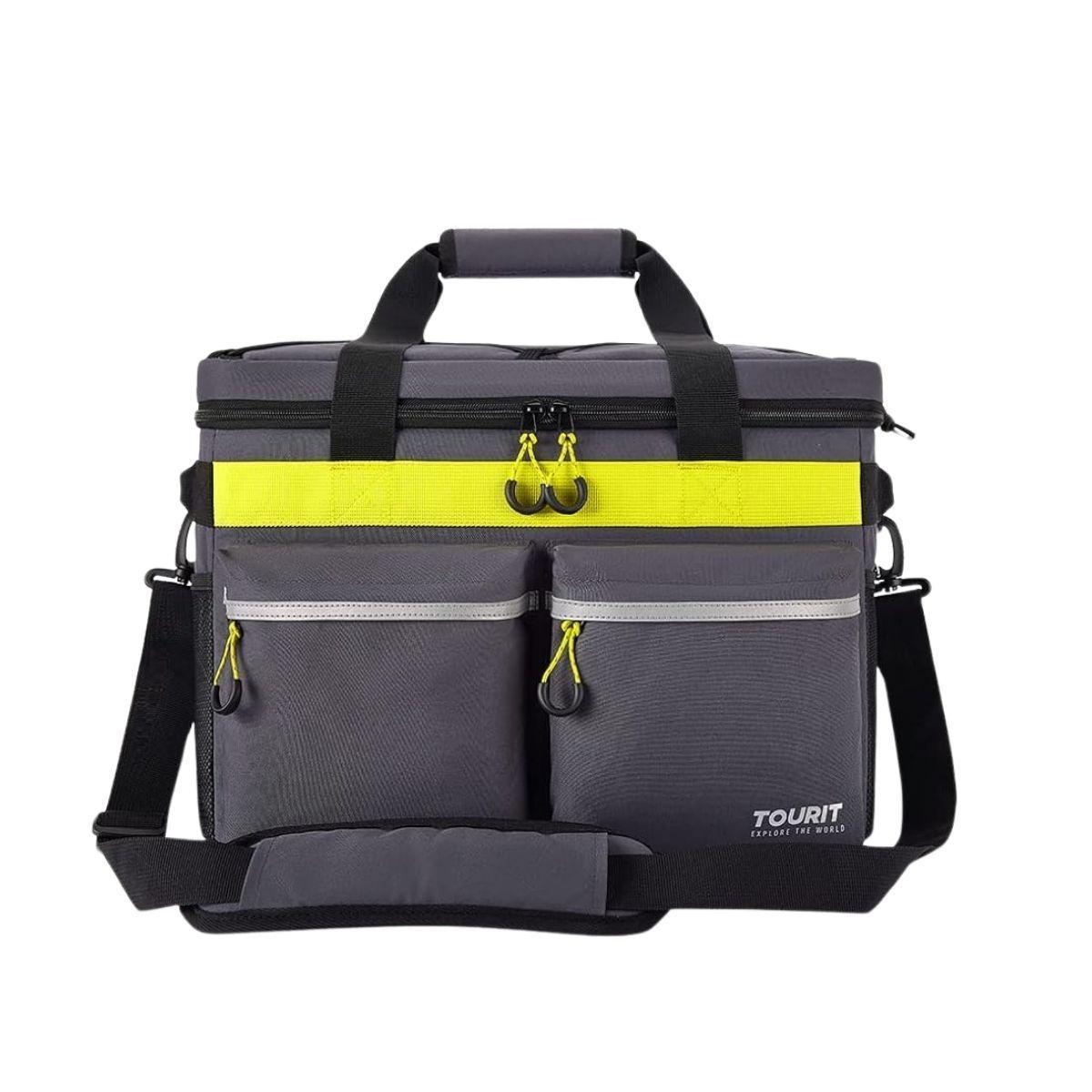 Tourit Cooler Bag Enfriador Aislado Portátil 46 Latas - Gris Oscuro-1