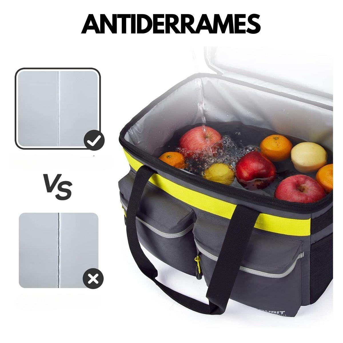 Tourit Cooler Bag Enfriador Aislado Portátil 46 Latas - Gris Oscuro-3