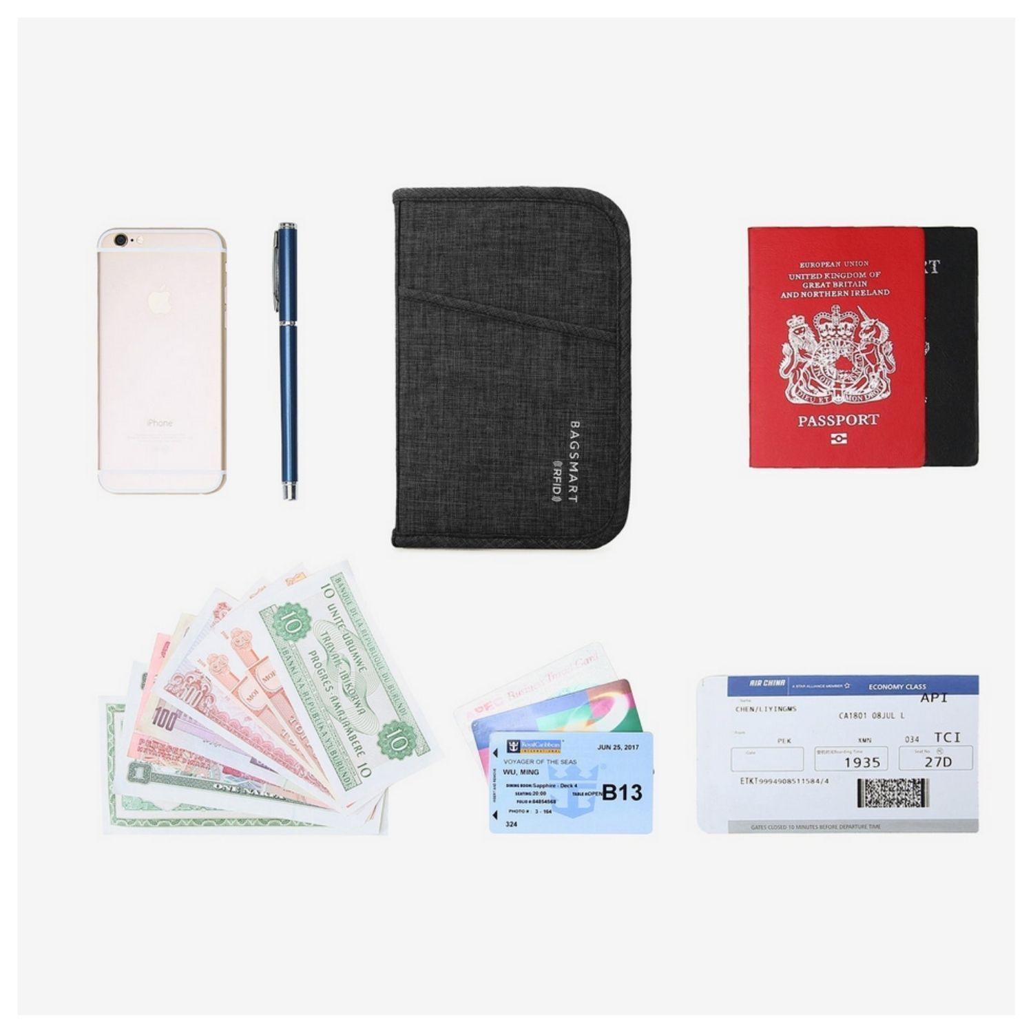 Bagsmart Porta Pasaporte LAX - negro-6
