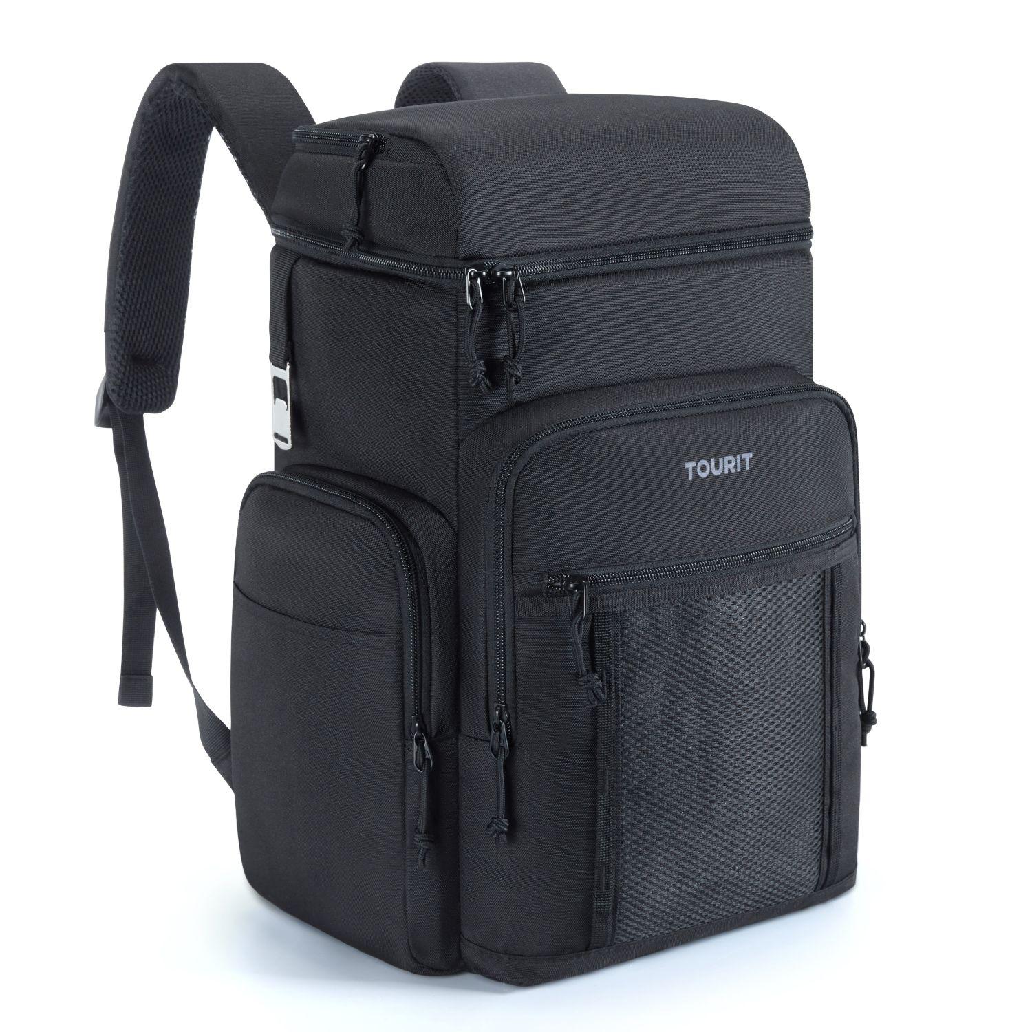 Tourit Mochila Térmica Outdoor 30 latas 28L Impermeable Negro-1