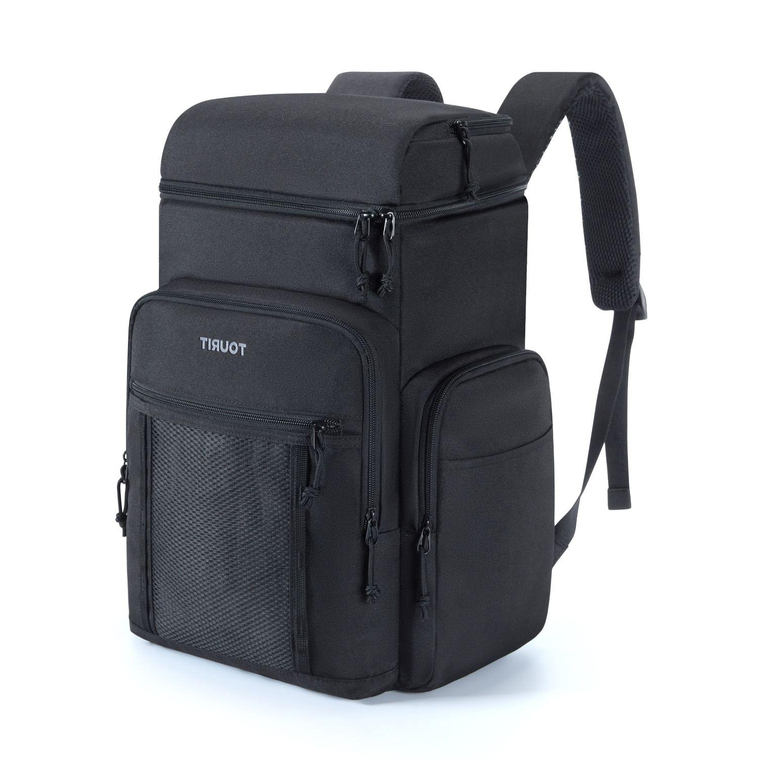 Tourit Mochila Térmica Outdoor 30 latas 28L Impermeable Negro-3
